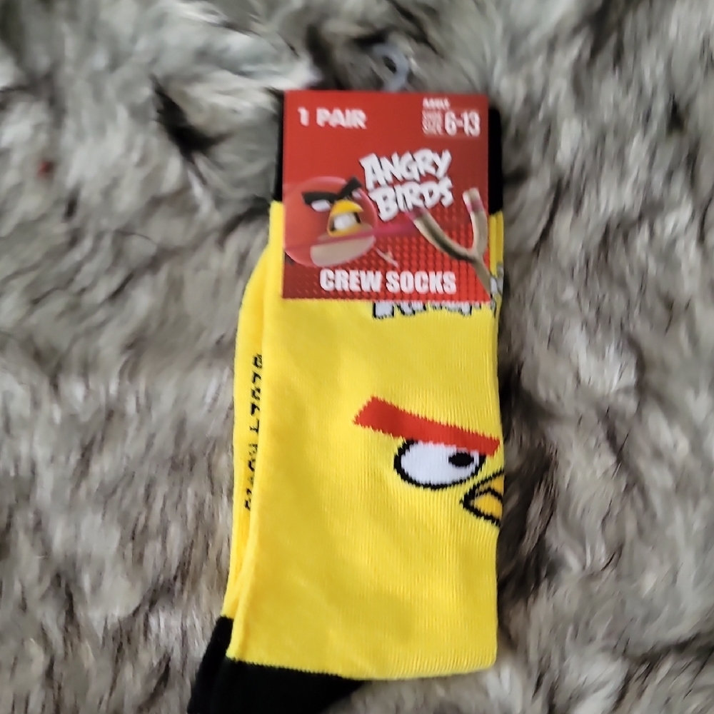 Casual Socks Yellow and Blue Crew Length - Picture 7 of 8